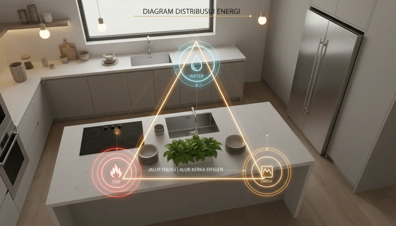 Analisis Dinamika Energi Ruang: Harmonisasi Elemen Api dan Air dalam Arsitektur Dapur Kontemporer